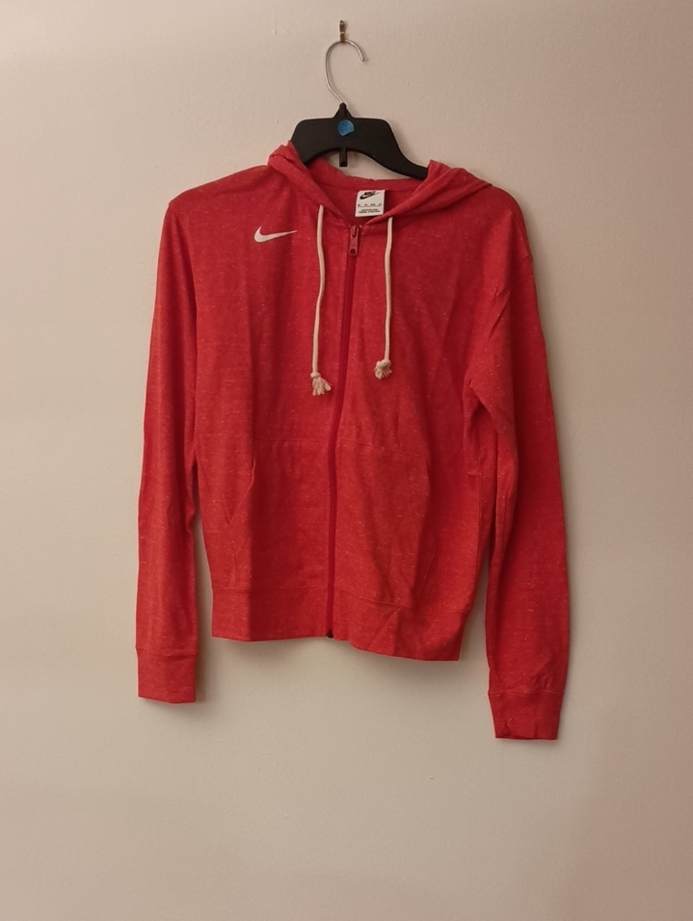 Nike Women's Red Zip-Up Hoodie